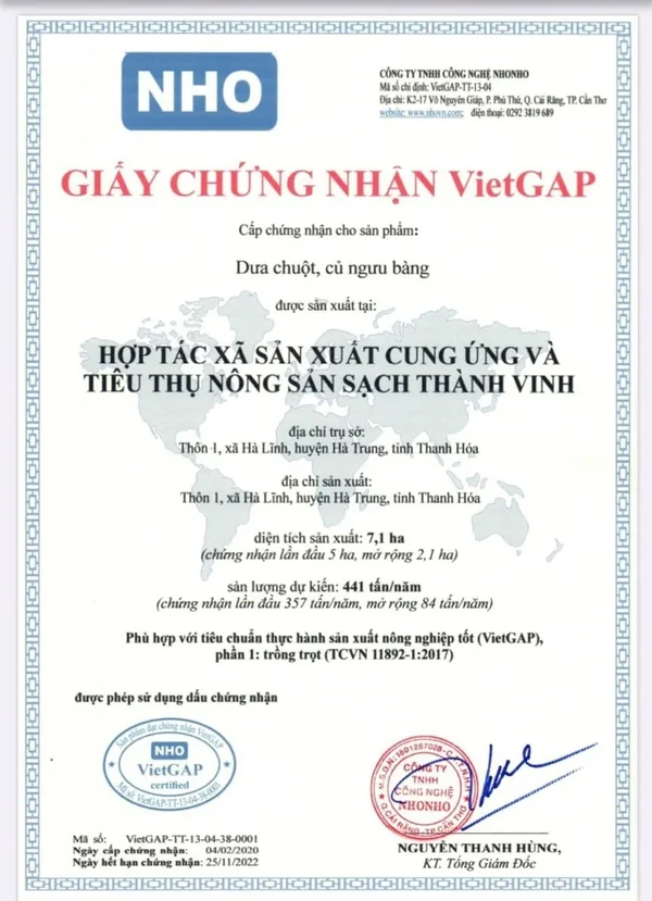 Chứng nhận VietGAP